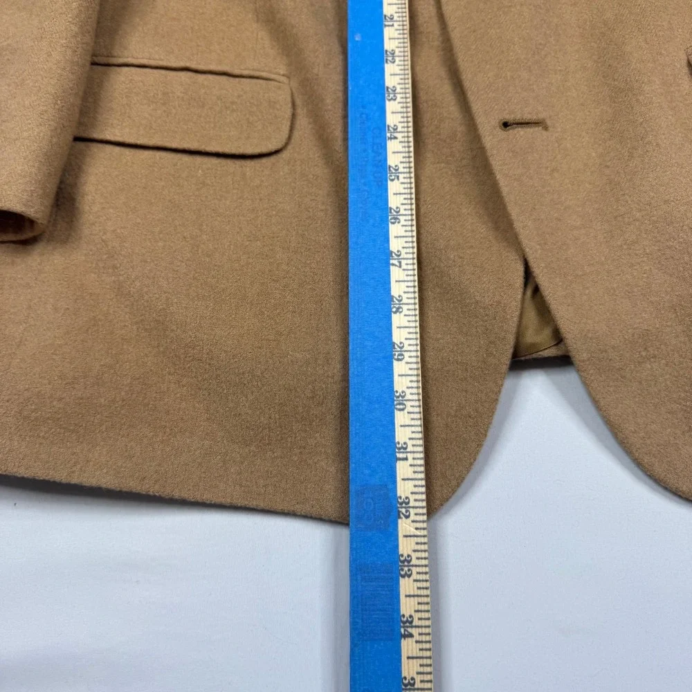 Brooks Brothers Camel Hair Blazer Mens 44 Short Tan 2 Button Sport Coat USA